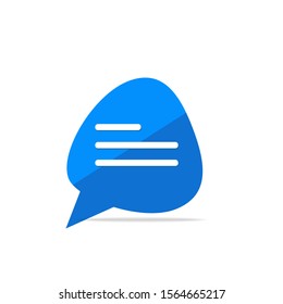 Typing in a chat bubble icon, comment sign symbol
