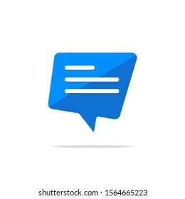 Typing in a chat bubble icon, comment sign symbol
