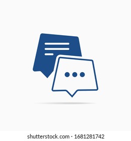 Typing in a chat bubble icon, comment sign symbol