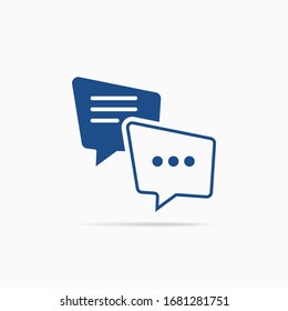 Typing in a chat bubble icon, comment sign symbol