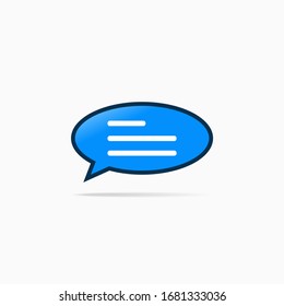 Typing in a chat bubble icon, comment sign symbol