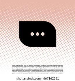 Typing in a chat bubble icon. comment sign symbol