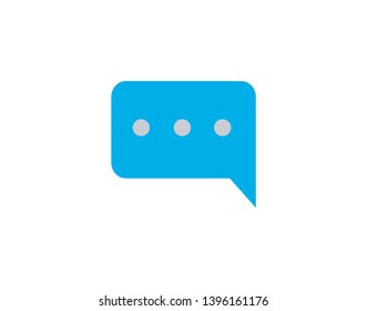 Typing in a chat bubble icon illustration isolated vector, comment sign symbol - Vector 