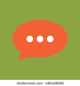 Typing in a chat bubble icon illustration isolated vector, 