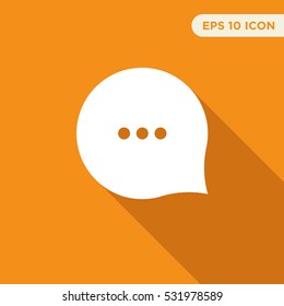 Typing in a chat bubble icon illustration isolated vector, comment sign symbol