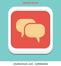 Typing in a chat bubble icon illustration isolated vector, comment sign symbol