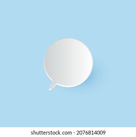 Typing in a chat bubble icon isolated on pastel background. comment sign symbol. minimal concept. 3d rendering