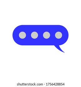 Tippen Sie ein Chat Blase Symbol.Speech Blase Symbol.Konzept von SMS/Chat. Textnachrichten, Vektorsymbol, Symbol für Sprachblasen.