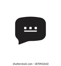 Typing in a chat icon design isolated on white background. vector illustration