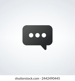 Typing in a chat speech bubble icon, comment sign symbol with three dots. communication speak message symbol. Stock vector illustration isolated