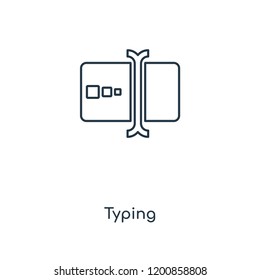 Typing concept line icon. Linear Typing concept outline symbol design. This simple element illustration can be used for web and mobile UI/UX.