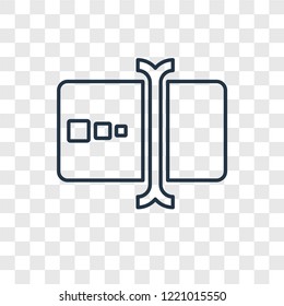 Typing concept vector linear icon isolated on transparent background, Typing concept transparency concept in outline style