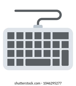 Typing device, keyboard flat icon