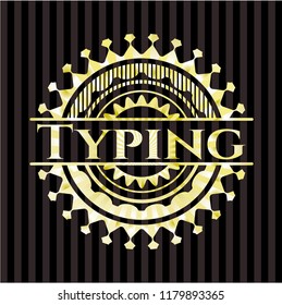 Typing gold badge or emblem