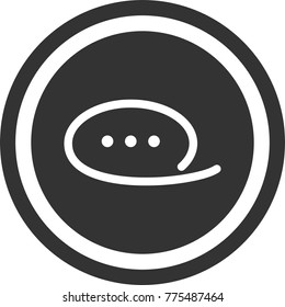 Typing icon , dark circle sign design