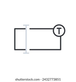 Typing icon. Type Text icon vector