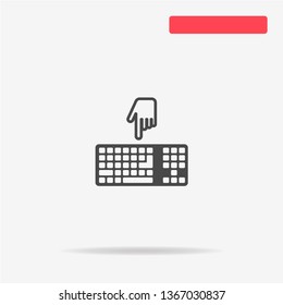 Typing icon. Vector concept illustration for design.
