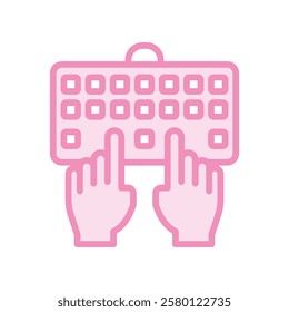 Typing Keyboard duotone line icon, editable vector icon, pixel perfect, illustrator ai file 