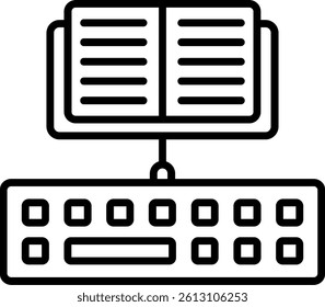 Typing Line Vector Icon Design
