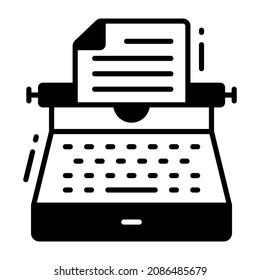 máquina de escribir Derecho de autor, icono de propiedad intelectual