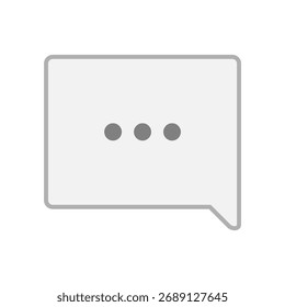 Typing message icon, speech bubble with ellipsis