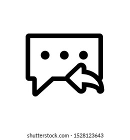 Typing message line icon. Advice, Interface concept. Vector illustration can be used for topics like messenger, forum, technical support