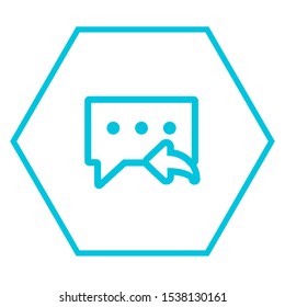 Typing message line icon. Advice, Interface concept. Vector illustration can be used for topics like messenger, forum, technical support