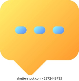 Typing message pixel perfect flat gradient color ui icon. Chat conversation. Digital communication. Simple filled pictogram. GUI, UX design for mobile application. Vector isolated RGB illustration