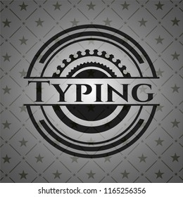 Typing realistic black emblem