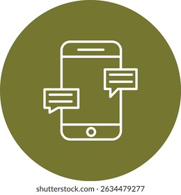 Typing Vector Line Circle Icon Design