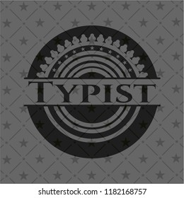 Typist retro style black emblem