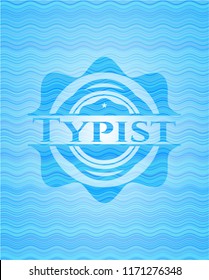 Typist water wave badge.