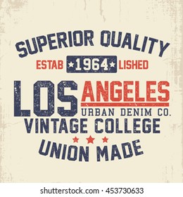 typo design for tee print with vintage effect