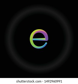 Typo e 3D Neon fonts modern alphabet letters and numbers vector illustration Vector
