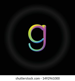 Typo g 3D Neon fonts modern alphabet letters and numbers vector illustration Vector