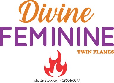 Typo Graphic Vector Design Of Twin Flame Concept