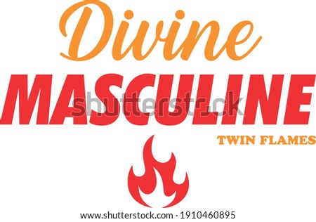 Typo graphic vector design of twin flame concept