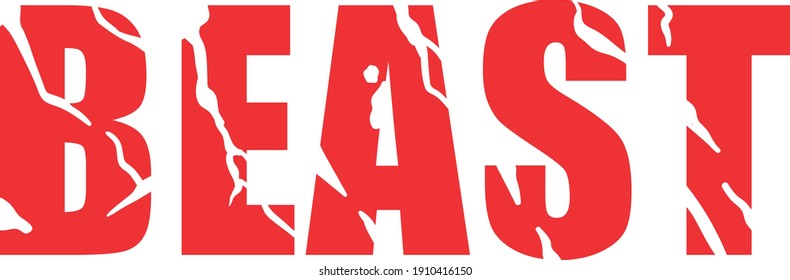 Typo Graphic Vector Design Word Beast Stock Vector (Royalty Free ...