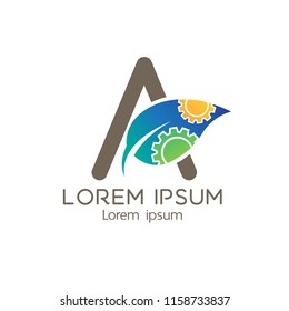 A typo logo template environment concept