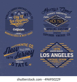 typo tee print designs vector pack