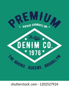 typo tee print vector design