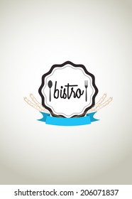 Typo vector with word "Bistro"