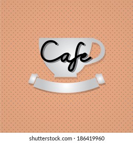 Typo vector with word "Cafe"