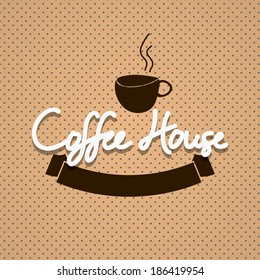 Typo vector with word "Coffee House"