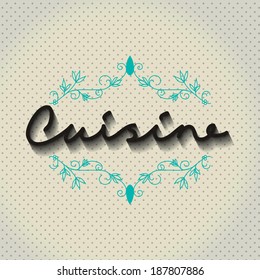 Typo vector with word "cuisine"
