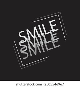 Typografi sourire simple élégant noir.