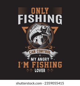 typograph Fishing T-shirt design idea