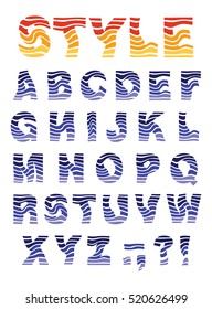 Typographic alphabet design set
