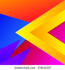 Typographic alphabet in a set, colors and abstract design.