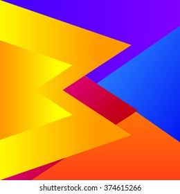 Typographic alphabet in a set, colors and abstract design.